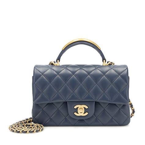 chanel mini rectangular dark navy|Chanel Flap Bag Fashion Sotheby's.